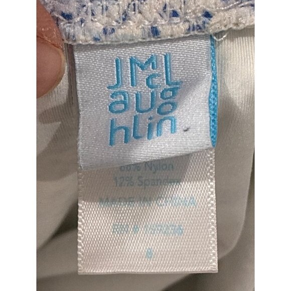 J McLAUGHLIN Swimming suit Blue watercolor Paisley Koa One-Piece size 8 - Picture 4 of 5